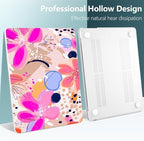 DONGKE for MacBook Air 13 Inch Case M5 2026 M4 2025 M3 M2 2024-2022 A3449 A3240 A3113 A2681, Plastic Hard Shell & Keyboard Cover & Screen Film for MacBook Air 13.6 Inch Case - Floral Artistic - Image 4