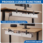 Chumia Under Desk Cable Management Tray No Drill, Beige, 36 Inch - Image 6