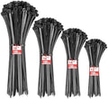 400PCS Zip Ties, Assorted 12/14/16/18 Inch Black Cable Ties, 150Lbs by CZSMSC