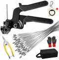 Metal Zip Tie Gun Kit, 150 PCS 304 Stainless Steel Zip Ties, All 11.8 Inch by HDCooL