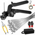 Metal Zip Tie Gun Kit, 150 PCS 304 Stainless Steel Zip Ties, All 11.8 Inch by HDCooL