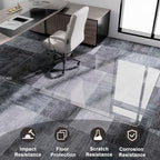 GLSLAND 47"x32" Tempered Glass Chair Mat Heavy-Duty Floor Protector for Carpet & Hard Floors Scratch-Resistant Office Computer Desk Mats Clear - Image 3