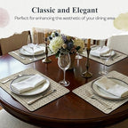 Pimpernel Pure Collection Placemats, Set of 4 – (15.7" x 11.7") Cork-Backed Table Mats with Woven Artwork, Heat & Stain Resistant Lacquered Finish, Decorative Dining Mats & Surface Protectors - Image 5