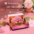 3D Calendar 2027,3D Memo Pad Time Piece Calendar 2027 Creative Desk Calendar Art Paper Sculpture Cherry Blossom Tree, 2027 Tear Off Calendar DIY Decorative Gift - Image 2