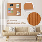 Cork Bulletin Board 17"x8" - 1/2" Thick Cork Board Tiles Frameless Cork Tiles, Self-Adhesive Corkboards Wall Decor with Two Box Bonus Pushpins for Office, School and Home (10pack) - Image 3