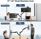 Dual Monitor Mount for 17-40'', Holds up to 26.4 lbs/arm - Image 3