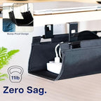 VIVO Black Screw-on 31 in Fabric Cable Management Tray, DESK-AC31F-S - Image 4