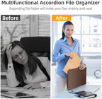 Fireproof Accordion File Organizer, Expanding File Folder with 13 Pockets - Image 6