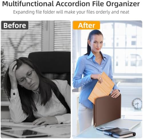 Fireproof Accordion File Organizer, Expanding File Folder with 13 Pockets - Image 6