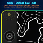 TARKARI 15W Magnetic Wireless Charging RGB Mouse Pad, 800x300mm Topographic - Image 4