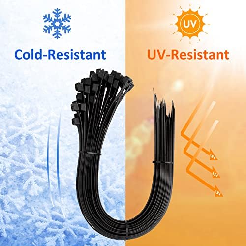 Zip Ties Heavy Duty 12 inch (500 Pack), Heavy Duty Cable Ties with 220 lb Tensile Strength for Outdoor Use, Black Wire Ties by ANOSON - Image 5