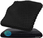 Gel Seat Cushion for Long Sitting, 19" x 18" Super Large & Thick by Helishy