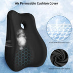 Seat Cushion,Lumbar Support Pillow for Office Chair, Cooling Mesh Office Chair Cushions for Sciatica,Tailbone &Back Pain Relief,Ergonomic Memory Foam Back Support Pillow for Desk,Gaming Car Chair - Image 3