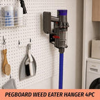 HUHOLE 4 Pack Ring Style Pegboard Weed Eater Hanger for 1/4 Inch Boards - Image 6