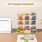 BEYGORM Acrylic Vertical Marker Organizer for 150 Markers, Desk Orgaizer - Image 5