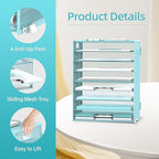 9-Tier Paper Organizer for Desk, Letter Tray with Handles, Blue, 2 Pack - Image 5
