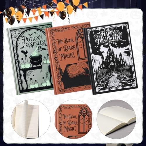 3 Pcs Halloween Decorative Books Dark Magic Potion Spells Decor - Image 3