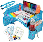 PILLANI Kids Travel Tray for Car - Road Trip Activities for Kids - Car Seat Tray for Kids Travel w/ Activity Sheets, Pens & Dry Erase Board - Toddler Road Trip Essentials & Car Accessories for Kids by Pillani