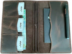newestor Travelers Notebook Cover with Inner Pockets, Card Slots and Pen Holder, Standard Size, Dark Brown - Image 2