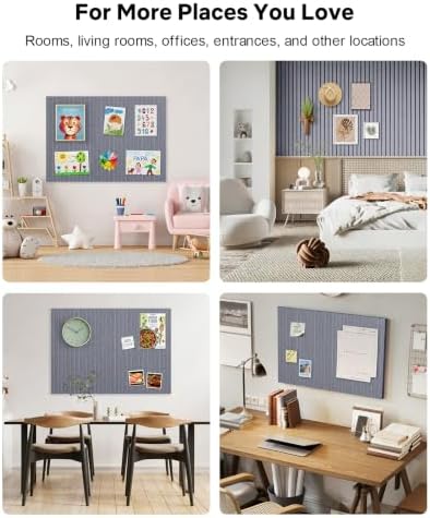 48" x 36" Large Cork Bulletin Board Tiles, Peel and Stick Felt Wall Panels for Vision, Message Center, Picture and Prayer Board for Office, Dorm, Room and Desk Decor(Soft Gray) - Image 7