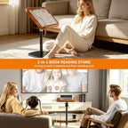 Adjustable Floor Book Stand with Wood Panel for Hands Free Reading - Image 2
