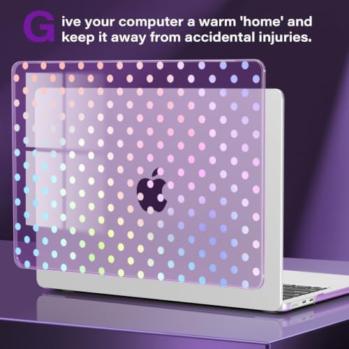CISSOOK Case for 2022-2026 MacBook Air 15 inch M2 M3 M4 M5 Polka Dot - Image 6