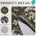 DUKINO 6x9 Area Rug Washable Animal Living Room Rug Non Slip Charcoal Black - Image 4