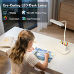BOHON Desk Lamp for Home Office Desk Light with USB-C Charging Port White - Image 4