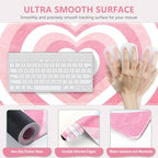 iLeadon Pink Desk Mat Set, 4in1 Mouse Pad Set with Wrist Rest - Image 6
