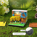3D Memo Pad, 3D Calendar 2027, Time Piece Calendar, Tear-Off Calendars 2027, 3D Paper Carving Art Memo Pad, Art Carving Sticky Notes for Office Home Gifts Ornaments (Sunflower Courtyard) - Image 3