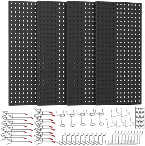 Ultrawall Metal Peg Board Panels with Hooks, Garage Pegboard Tool Organizer by UltrawallGarageToolsOrganizer