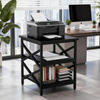 23.6"x23.6" Large Printer Stand with Adjustable Storage Shelf - Image 7