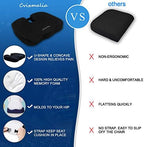 Seat Cushion Premium Memory Foam Non-Slip Coccyx Tailbone Cushion for Office Chair, Car Seat, Wheelchair, Yoga and Travelling- Back, Hip and Tailbone Pain Relief - Image 2