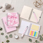 Sprial Notebooks with Pens Bulk, 48 Pack, 5.5 x 4.7 Inch, Pink Bow - Image 2