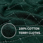 Homaxy Cotton Terry Kitchen Towels and Dishcloths Set of 16, Blackish Green - Image 6