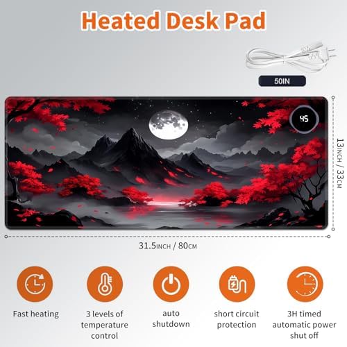 Heated Desk Pad & Mouse Pad, 3 Heat Levels, 3-Hour Auto Shut-Off - Image 2