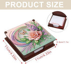 4Pcs Sticky Note Holder Diamond Art Painting Wooden Post Note Dispenser Memo Paper Storage Box Diamond Art by Numbers Mosaic Kits Office Desk Accessories-03 - Image 3