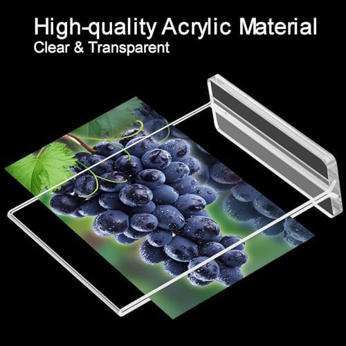 BlueValley Acrylic Sign Holder 5x7 Vertical – 12 Pack Double Sided Clear Plastic Display Stand for Table Menu, Flyer, Photo, Document – Standing Desktop Frame for Office, Retail, Home, Commercial Use - Image 4