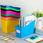 Jinei 24 Pack Book Bins for Classroom with Name Labels, 12 Color Rainbow - Image 4