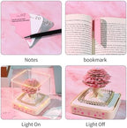 3D Calendar 2027, Desk Time Piece Calendar 2027,Tear-Away 3D Paper Art Notepad w LED Lights,Creative 3D Memo Artsy Pad Calendars, DIY Paper Carving Gift (Cherry Blossom Tree) - Image 4