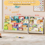 4-Tier Extended Kids Bookshelf, Book Shelf for kids rooms，bookshelf for kid - Image 4