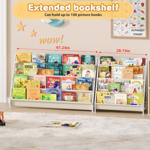 4-Tier Extended Kids Bookshelf, Book Shelf for kids rooms，bookshelf for kid - Image 4