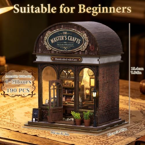 Book Nook Kit, DIY Miniature House Dollhouse Kit 3D Puzzle for Adults - Image 3