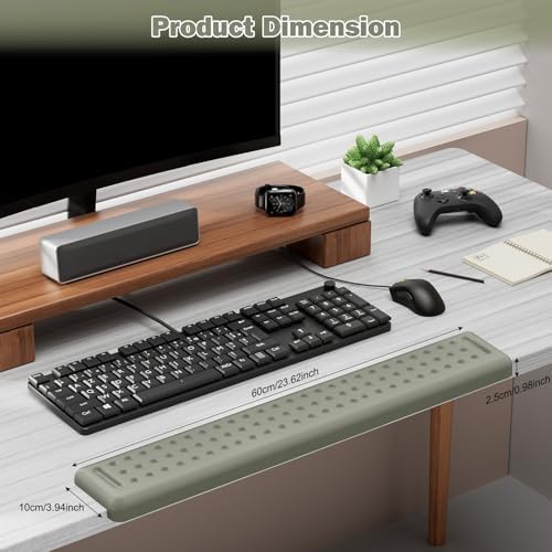Leolee L-Shaped Desk Long Wrist Rest Elbow 60CM, Grey Arm Rest for Desk - Image 6