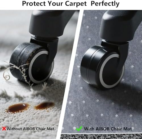 AiBOB Office Chair Mat for Carpet, 36" x 48" Clear Design for Gaming - Image 4