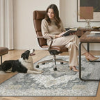 36"x60" Office Chair Mat for Hardwood Floor, Non-Slip Washable Grey - Image 6