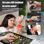 Desk Mat, Mouse Pad with Wrist Rest, 4-in-1 Large Mouse Pads for Desk, Ergonomic Mouse Pad and Keyboard Wrist Rest Gaming Keyboard Mat for Office,Dog Mom Flower - Image 5