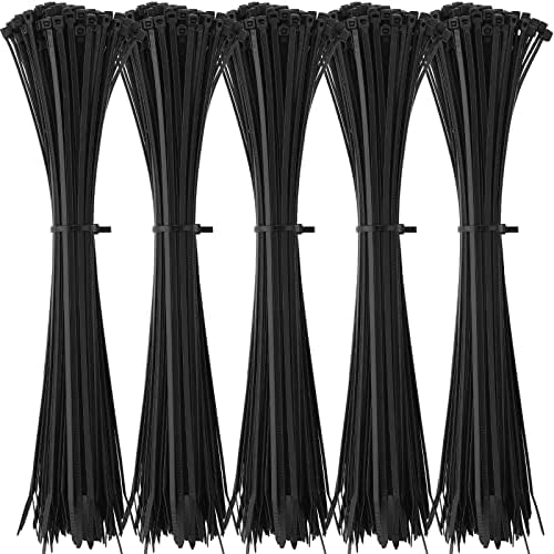 500 Pack Long Zip Ties Heavy Duty, Large Cable Ties, Black, 18 Inch by Shappy