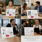 MXG Magnetic Whiteboard,12x16 Double-Sided Desk Dry Erase Board with Stand - Image 4