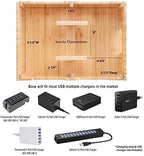 MobileVision 10-Port Bamboo Charging Station Includes 2 Powermod 6 USB Port Chargers for Smartphones & Tablets - Image 4